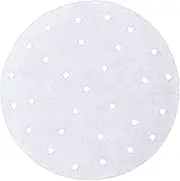 COHEALI Circular Perforating Steamer Paper Liners 100pcs Non-Stick Paper for Air Fryer and Steamer 9 Inches White