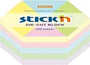 250 Sheets Paper Pastel Hexagon Cue Stick Notes Cue 6.08 x 7.02 cm Mimbek