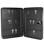 BARSKA 57 Key Hook Wall Mount Cabinet Safe w/ Combination Lock in Black, AX11822