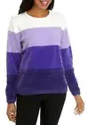 Alfred Dunner Classic Ombre Chenille Sweater - Purple - M