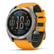 Garmin fēnix 8 Unisex Titanium with Spark Orange/Graphite Band GPS Smartwatch