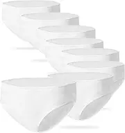[Bhgytec] Pantable 30 Pack Disposable Cotton Underwear Panties Briefs, Breathable, Tag Free, White