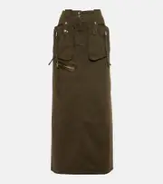 [Blumarine] Blumarine Denim cargo maxi skirt AU 12 brown