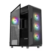 Zalman i3 NEO ATX Mid Tower Gaming PC Case - 4 x 120mm Fixed RGB Fans Preinst...