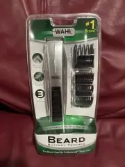 Wahl Beard Trimmer W/4 Guards, Mustache Comb, Blade Oil, Cleaning Brush NIB