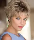 Ombre Blonde Layered Wig Pixie Cut Wig with Bangs for Women Ombre Brown Mixed