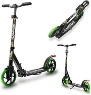 Kick Scooter for Ages 6+, for Kids, Teens, and Adults, Max Load 240 LBS, Foldable, 8-inch Big Wheels for Kids and Adults, with Kickstand, 3 Adjustable Levels, Child Safety Approved