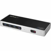 StarTech.com USB-C & USB-A Dock, Dual Monitor 4K 60Hz Dock DisplayPort/HDMI, Hybrid USB 3.0 Laptop Docking Station