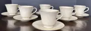 Lenox VTG Hayworth Cosmopolitan Gold Trim ivory color Cup and Saucer Set Of 6