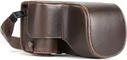 [MegaGear] MG1485 Sony Alpha A6500 (16-70, 18-135 mm) Ever Ready Leather Camera Case and Strap - Dark Brown