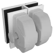 ProtectorAl 126 x 138 x 105mm Poly Matt White Glass To Glass Gate Latch