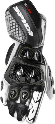 Spidi Carbo Kangaroo, gloves , color: Black/White , size: S