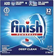 [Finish] All in 1 Powerball Fresh,deep clean,32ct, Dishwasher Detergent Tablets