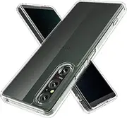 [Foluu] Case for Sony Xperia 1 V 2023, Hard PC Back & Soft TPU Bumper Protective Shockproof Scratch Resistant Case for Sony Xperia 1 V 2023 Clear