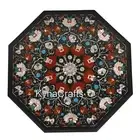 Marble Coffee Table Top Mother of Pearl Inlay Work Entryway Table for Restaurant
