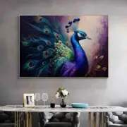 Bird Blue Peacock Animal Posters Prints Wall Art Canvas Painting Home Decor