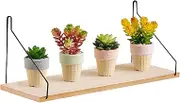 Floating Bathroom Shelves - Display Mounted Rustic Wood Shelf for Books,No Drill Room Decor Storage Rack for Bathroom Kitchen Living Room Laundry Offices
