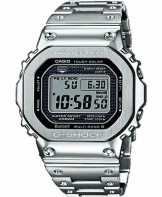 Casio G-Shock GMW-B5000D-1ER Bluetooth Solar Men's Watch - Silver