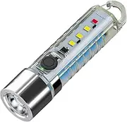 Keychain Flashlight,Small Rechargeable Keychain Pocket Flashlight - Multifunctional Stable Key Ring Lighting for Climbing Backpacking Hiking Night Jogging