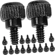 100pcs Chassis Screws Computer Accessories Hand-Twisted Screws Computer Case Accessories Knurled Thumb Nuts Self Tapping Bolts Thumbscrew Replacement Black Q215a Carbon Steel