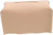MOLUCKFU PU Leather Tissue Box Holder Decorative Napkin Organizer for Living Room Car Bathroom Rectangle Tissue Dispenser Versatile Storage for Home and Office