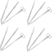 VANZACK 1 Set Hand Grass Trimmer Tool for Aquarium Maintenance Includes Curved Scissors Straight Tweezers and Curved Tweezers for Aquatic Plant Care and Fish Tank Cleaning