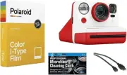 Polaroid Now i-Type Instant Film Camera (Red) + Polaroid Color Film Bundle