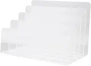STOBOK Acrylic Storage Rack Office Storage File Organizer Desktop Document Holder Magazine Rack File Holder