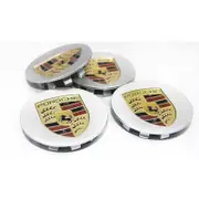 Kinzon 75MM 4-pack Porsche Silver Center Cap (Single)