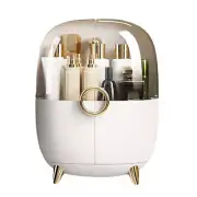 White Transparent Countertop Makeup Organiser Cosmetic Storage Waterproof Dustpr