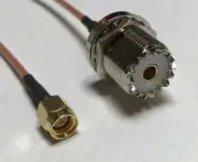 UHF Female Bulkhead SO239 to SMA Male RFC100 Coaxial Cable USA Pick Your Length