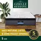 Giselle Bedding 34cm Mattress Latex Foam 9 Zone Pocket Spring Medium Firm Single