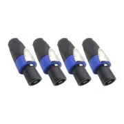 4 pcs NL4FX 4 pole Locking SpeakON Cable Mount Connector Replacement for Neutrik