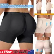AU Men Hip Padded Enhancing Underwear Shapewear Butt Lifter Boxer Briefs Trunks