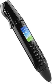 SUIOPPYUW Mini Cellphone Smart Device Digital Supplies Space Saving Dual Camera Multifunctional Wireless Dialer Recording Pen, Black