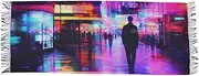 [XYMZR] Cyberpunk Street City Women’s Scarf Soft Warm Long Scarves Shawl Wrap for Winter Autumn Spring Travel Office Home, Multi-colored