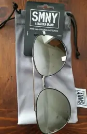 SMNY A Madden Brand Mirrored Sunglesses With Case, 100% UVA/B Protection