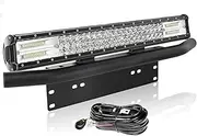 LED Light Bar, 51CM 288W Led Light Bar with Wiring Harness, Flood Spot Combo Beam, Driving Work Lamp for 4x4 Truck Tractor Boat Car ATV UTV SUV, 6000K 9V 32V IP67 White