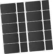DOITOOL 20pcs Blank Nameplate Signs Sublimation Blanks Noir Holes Sign Plate Engraved Black Aluminum Name Plate Painted for Multi-Function Matte Outdoor Tags Plates Custom Aluminum Black