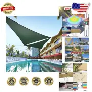 Commercial Grade 22' Green Triangle Sun Shade Sail - Heavy Duty 190 GSM Fabric