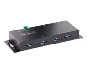 StarTech 4-Port Industrial USB 3.0 5Gbps Hub w/ ESD and Surge Protection