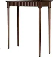 HOLGVE Console Table, Sofa Table with Drawer, Solid Wood Entryway Table, Behind Couch Table, Wave Shape Design, Contemporary Accent Table, Foyer Hallway Table(Brown)