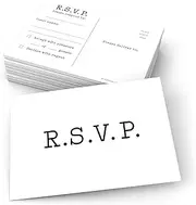 321Done RSVP Postcards (Set of 50) White Typewriter Vintage Large 4x6, USPS Post Office Addressing Response Cards for Wedding, Baby Shower, Party Guest Count - Made in USA – Minimalist Classic