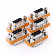 DB9 Null Modem Adapter Male to Female Slimline Data Transfer Serial Port Adap...
