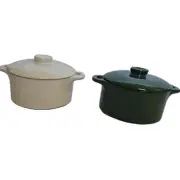 Mini Round Casserole Ceramic Set Includes Lid Brocc Your Body