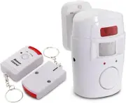 Infrared Motion Sensor Alarm - Burglar with 2 Remote Controls, Green