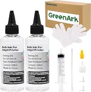 GreenArk printhead Cleaning kit Nozzle Cleaner 100ml printhead Cleaner use for epson Printer Cleaning kit All Inkjet Printer of HP/Brother/Epson/Canon (2 Pack)