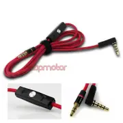 4FT 3.5MM AUX REPLACEMENT AUDIO CABLE RED W/CONTROL TALK IPHONE 5 4S 4 3GS IPOD