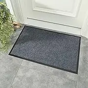 DI4Y | Front Door Mat Welcome Mats - Entryway Mats for Shoe Scraper, Ideal for Inside Outside Home High Traffic Area (Steel Gray, 60 x 90 cm)