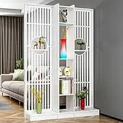 Wall Room Divider, Freestanding Wall Divider, Storage Cabinet Storage Display with Shelves, Wall Privacy Screens for Home, Office, Decorative(140x30x190cm)